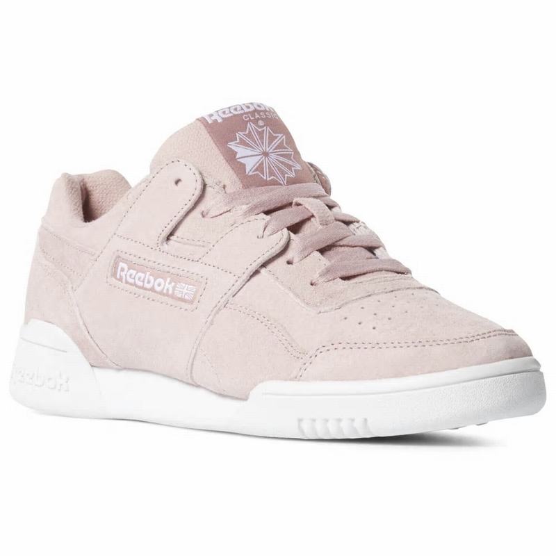 Tenisi Reebok Workout Lo Plus Dama Roz/Albi/Gri Romania VX8716GW